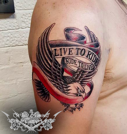 White Criminal Tattoo - Coat of arms